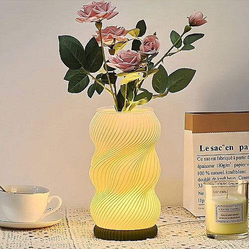 Lampe de chevet et vase à luminosité réglables