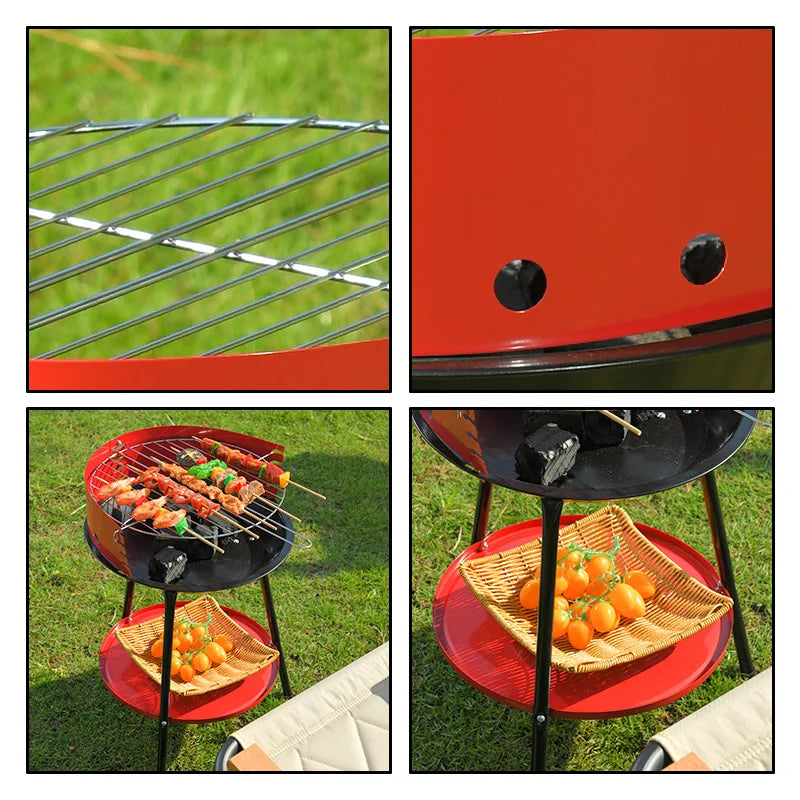 Barbecue à charbon en Acier Robuste
