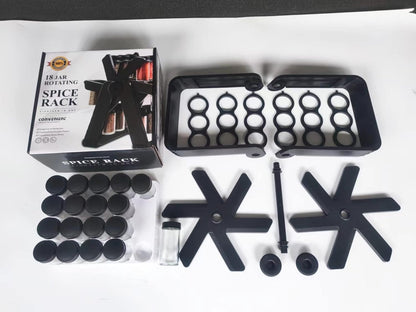 Étagère à épices rotative pour 18 pots