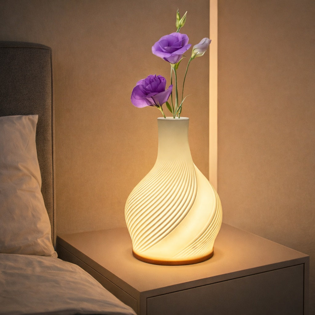 3D Printed Art Vase Lamp
