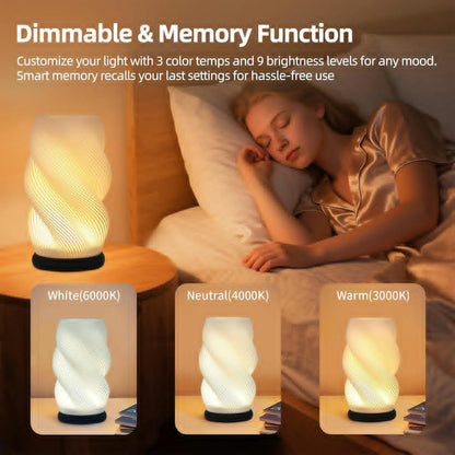 Lampe de chevet et vase à luminosité réglables