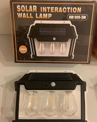 Applique Murale avec Trois Lampes Solaire