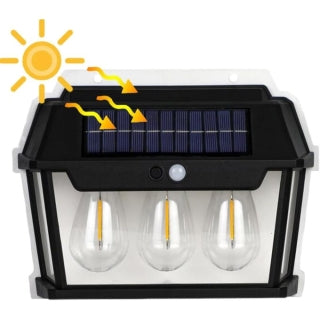 Applique Murale avec Trois Lampes Solaire